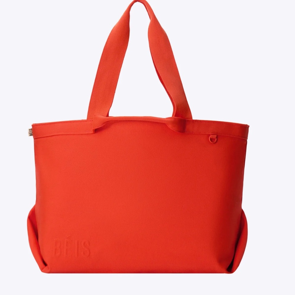 NWT Beis Travel Tote in Flame Orange - Picture 4 of 8